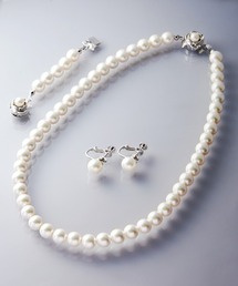 nissen（ニッセン）の「選べる玉径＆長さ　貝パール２点セット（人工真珠）（ネックレス＋イヤリング）（ネックレス）」