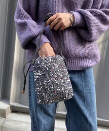 fredy emue | スパンコール巾着ショルダーバッグ(ショルダーバッグ)