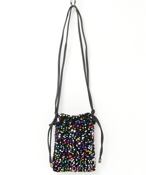 fredy emue（フレディエミュ）の「スパンコール巾着ショルダーバッグ（ショルダーバッグ・レディース・ブラック系その他4/ゴールド/シルバー・FREE）」の11枚目の写真
