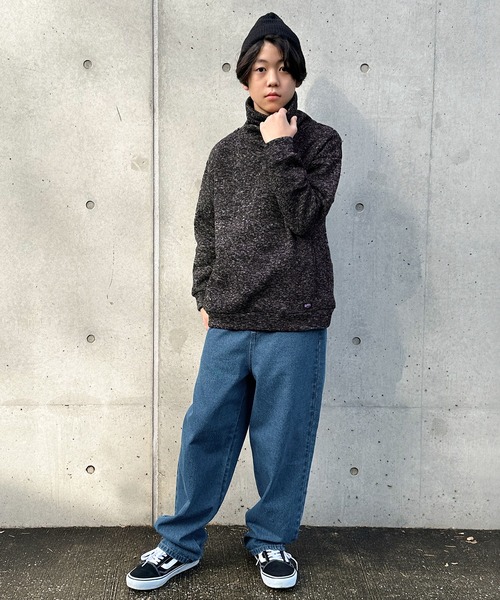 GLAZOS（グラソス）の「【あったか】ニットフリース・ボリュームネックプルオーバー（その他トップス・キッズ・ネイビー/ブラック/グレー・140cm/150cm/160cm/170cm）」の14枚目の写真