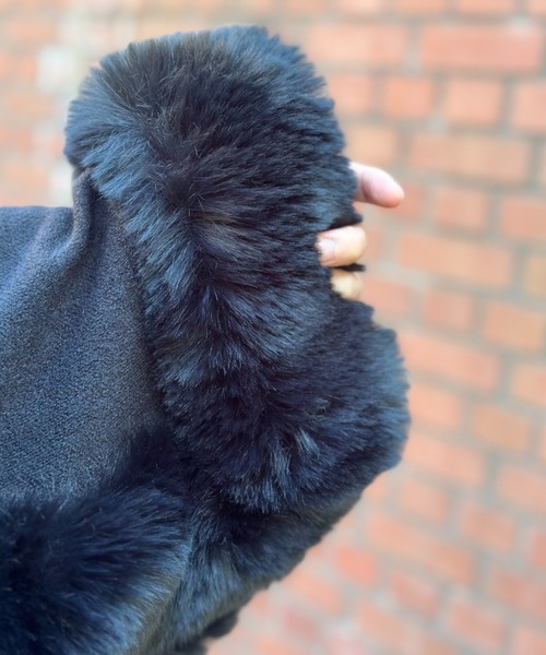 deux amour（ドゥーザムール）の「グラデーションフリルポンチョ（ポンチョ・レディース・グリーン/パープル/ブラウン/ブラック・FREE）」の15枚目の写真