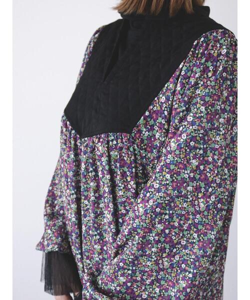 Lugnoncure（ルノンキュール）の「キルティングプリントワンピース（ワンピース・レディース・ブラウン/オフホワイト/ネイビー・F）」の9枚目の写真