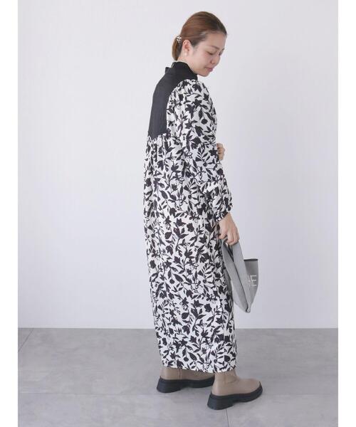 Lugnoncure（ルノンキュール）の「キルティングプリントワンピース（ワンピース・レディース・ブラウン/オフホワイト/ネイビー・F）」の12枚目の写真