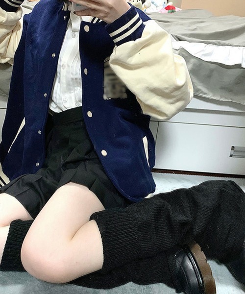 Miniministore(ミニミニストア)の「ブーツカットニットレッグウォーマーロング(レッグウォーマー・レディース・ブラック/ベージュ/ブラウン/オフホワイト/グレー・フリー)」の11枚目の写真