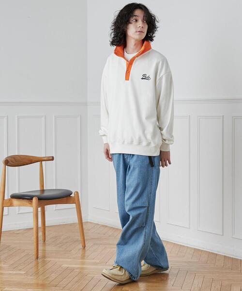 POLO BCS（ポロ ビーシーエス）の「POLO BCS(ポロ・ビーシーエス)別注スタンドハーフスナップスウェットプルオーバー（スウェット・メンズ・ブラック/オフホワイト・M/L/XL）」の15枚目の写真