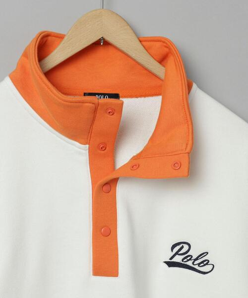 POLO BCS（ポロ ビーシーエス）の「POLO BCS(ポロ・ビーシーエス)別注スタンドハーフスナップスウェットプルオーバー（スウェット・メンズ・ブラック/オフホワイト・M/L/XL）」の22枚目の写真