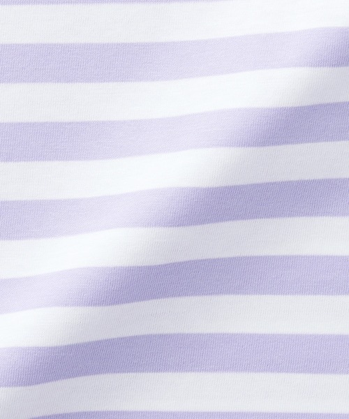 無印良品（ムジルシリョウヒン）の「キッズ　クルーネック長袖Ｔシャツ　ボーダー（Tシャツ/カットソー・キッズ・ライトイエロー系1/ライトグリーン系/グレー系その他/ブルー系8/パープル系3/ブラック系・110/120/130/140/150）」の11枚目の写真