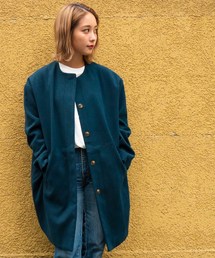 DETAILS women/ノーカラーコクーンコート
