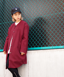 DETAILS | B.I.D/DETAILS women/ノーカラーコクーンコート(ノーカラージャケット)