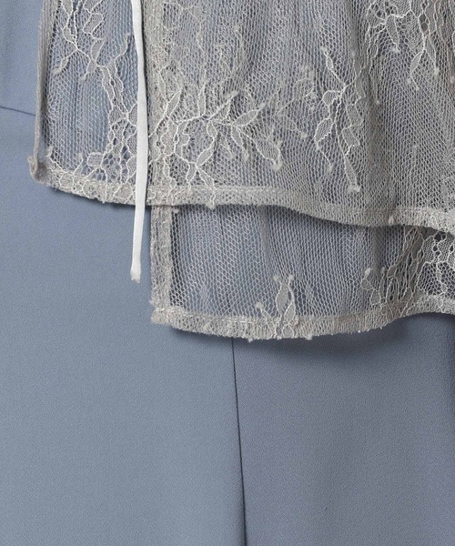 mysty woman（ミスティウーマン）の「レースボレロキャミワンピース2P　104179（ドレス・レディース・ブルー系その他/アイボリー/ブラック・FREE）」の5枚目の写真