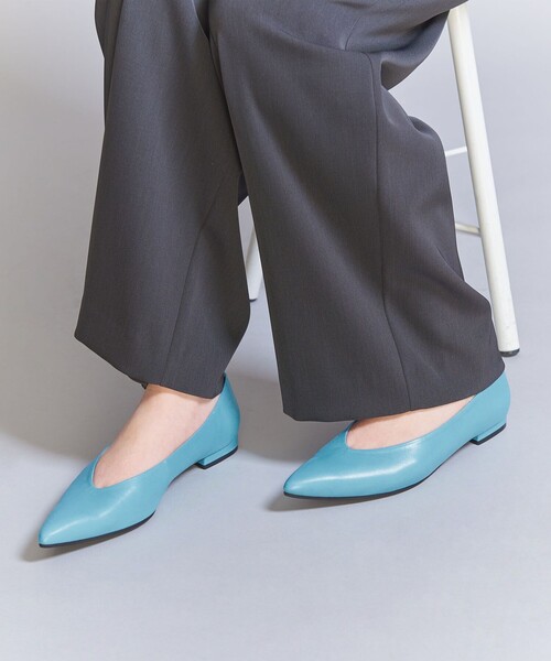 BEAUTY&YOUTH UNITED ARROWS（ビューティーアンドユースユナイテッドアローズ）の「メタルクリップ ポインテッド フラットシューズ -2WAY-（バレエシューズ・レディース・ブラック/ターコイズブルー/ホワイト・37/38/36/36h/37h）」の7枚目の写真