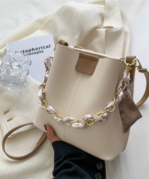 セール】スカーフチャーム付 ショルダーBAG（ショルダーバッグ