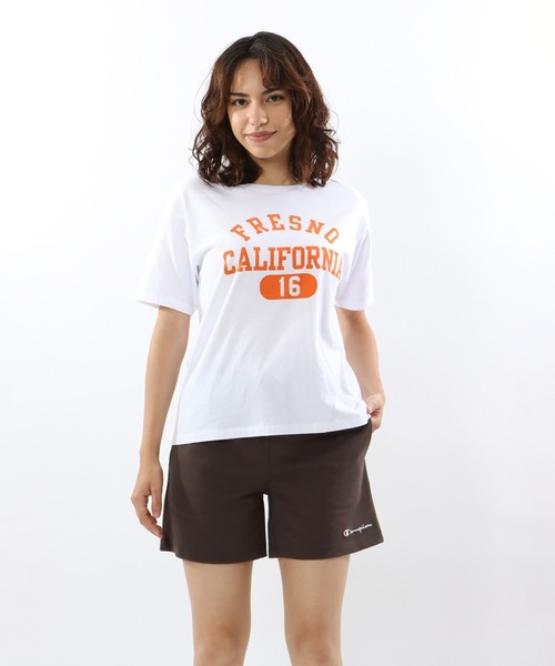 Champion(チャンピオン)の「【Champion/チャンピオン】レディース ベーシック ショートスリーブTシャツ(Tシャツ/カットソー・レディース・ホワイト/その他35/ネイビー/グレー・LARGE/MEDIUM)」の2枚目の写真