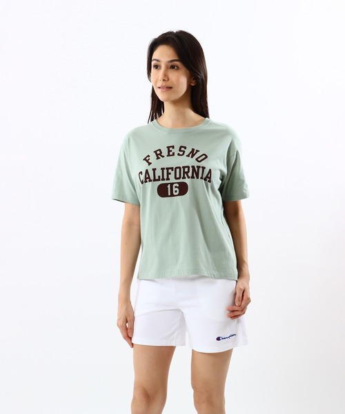 Champion(チャンピオン)の「【Champion/チャンピオン】レディース ベーシック ショートスリーブTシャツ(Tシャツ/カットソー・レディース・ホワイト/その他35/ネイビー/グレー・LARGE/MEDIUM)」の4枚目の写真