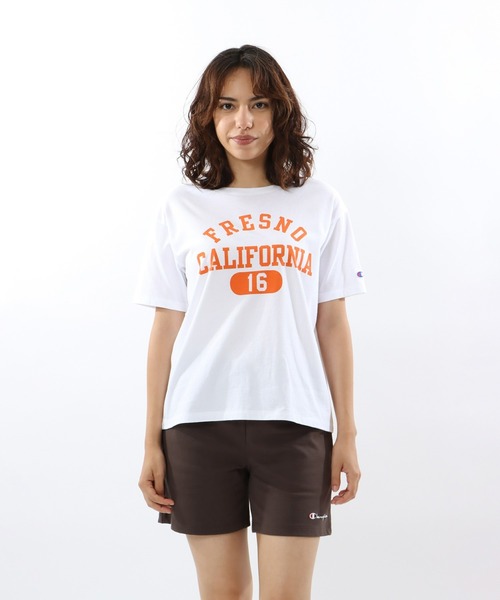 Champion(チャンピオン)の「【Champion/チャンピオン】レディース ベーシック ショートスリーブTシャツ(Tシャツ/カットソー・レディース・ホワイト/その他35/ネイビー/グレー・LARGE/MEDIUM)」の5枚目の写真