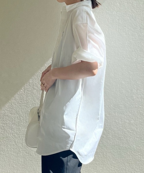 U.S. POLO ASSN.(ユーエスポロアッスン)の「U.S.POLO ASSN.半袖レギュラーカラーシャツ(シャツ/ブラウス・レディース・ホワイト/ネイビー/インディゴブルー/ホワイト×ネイビー/ブルー系その他・M/L)」の8枚目の写真