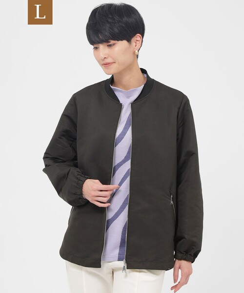 【セール】【L】【はっ水】【ウォッシャブル】メモリータフタフライトジャケット（その他アウター）｜EVEX by KRIZIA（エヴェックスバイクリツィア）