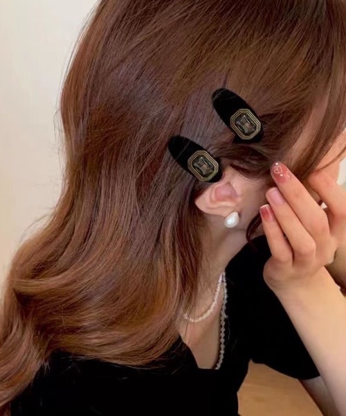 SHEPP(シープ)の「ビジュー ミニヘアクリップ(バレッタ/ヘアクリップ・レディース・その他1/ブラック・FREE)」の18枚目の写真