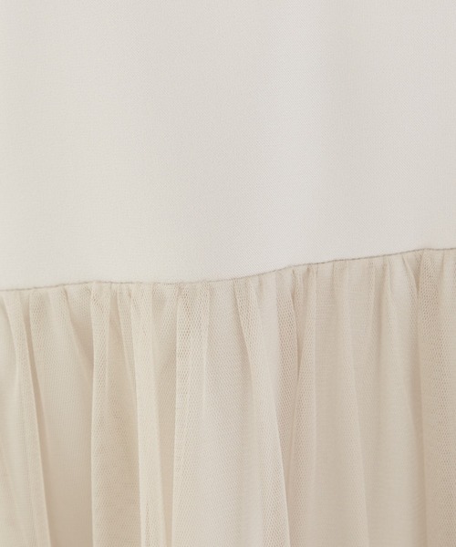 abahouse mavie(アバハウスマヴィ)の「【セットアップ/エニデイカセット】チュールブラウス&テーパードパンツ(パンツドレス・レディース・ダークネイビー/アイボリー/ブラック/グレイッシュベージュ・36/38/40)」の9枚目の写真