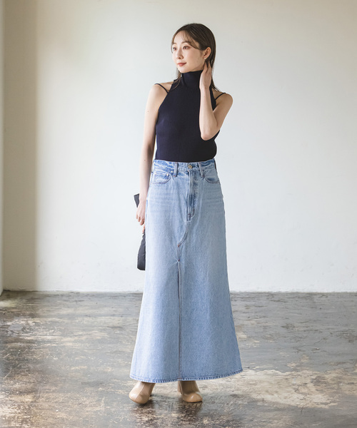 NEEDBY heritage（ニードバイヘリテージ）の「NEED BY heritage/ニードバイヘリテージ KATHY（デニムスカート・レディース・サックスブルー/ホワイト・24/25/26/23）」の16枚目の写真