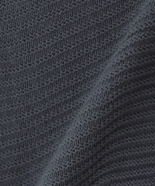 epnok（エプノック）の「ガーター編みルーズニットポロシャツ（ニット/セーター・メンズ・ライトグレー/ブルー系その他・SMALL/MEDIUM/LARGE）」の3枚目の写真