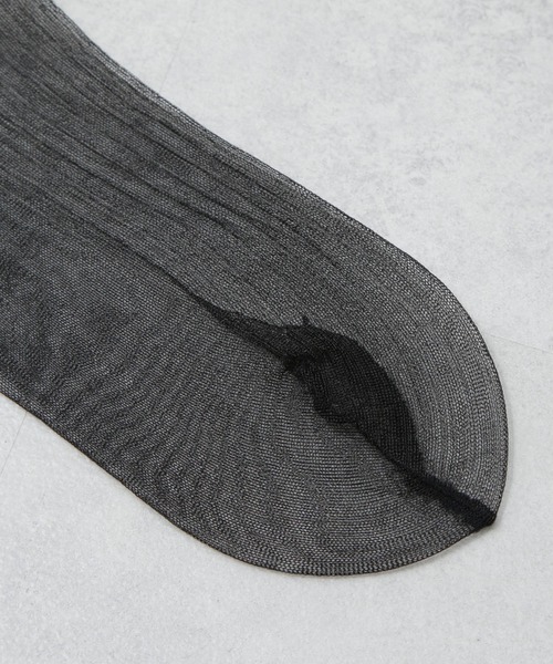 NANO universe（ナノユニバース）の「シアーストライプソックス（ソックス/靴下・レディース・シルバー/ブラック/アイボリー・FREE）」の11枚目の写真