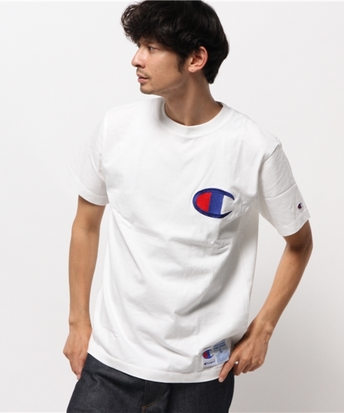 Champion(チャンピオン)の「メンズ チャンピオン アクションスタイル Cロゴ Tシャツ Champion AS S/S T C3-F362(Tシャツ/カットソー・メンズ・グレー/ホワイト/ブラック/オレンジ・LARGE/X-LARGE/MEDIUM/SMALL)」の2枚目の写真