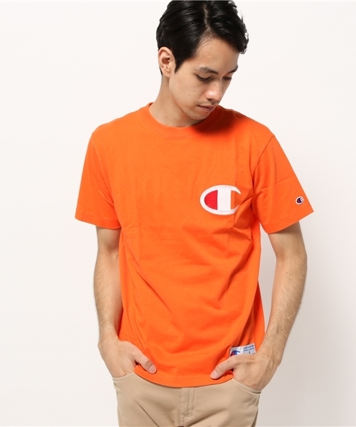 Champion(チャンピオン)の「メンズ チャンピオン アクションスタイル Cロゴ Tシャツ Champion AS S/S T C3-F362(Tシャツ/カットソー・メンズ・グレー/ホワイト/ブラック/オレンジ・LARGE/X-LARGE/MEDIUM/SMALL)」の1枚目の写真