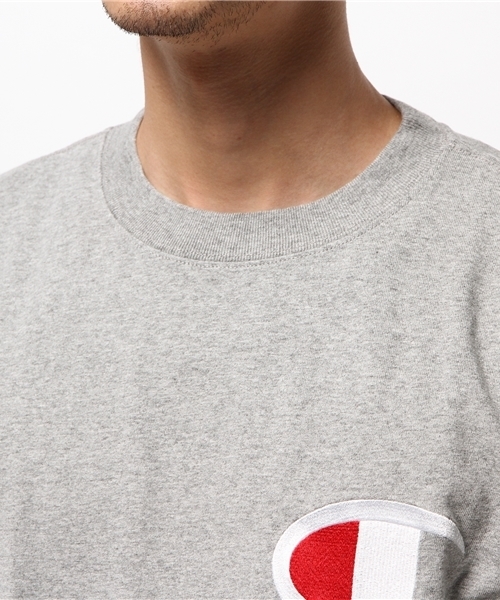 Champion(チャンピオン)の「メンズ チャンピオン アクションスタイル Cロゴ Tシャツ Champion AS S/S T C3-F362(Tシャツ/カットソー・メンズ・グレー/ホワイト/ブラック/オレンジ・LARGE/X-LARGE/MEDIUM/SMALL)」の8枚目の写真
