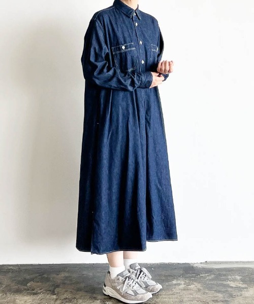 HARVESTY / ハーベスティ DENIM WORK SHIRT ONE PIECE OW デニム 