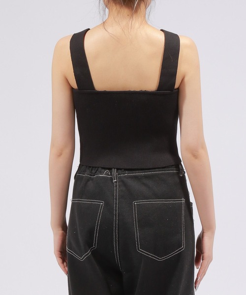 PAGEBOY（ページボーイ）の「レースアップショートタンク（タンクトップ・レディース・ベージュ/ターコイズブルー/オフホワイト/ブラック/チェリーピンク/パープル系その他・FREE）」の18枚目の写真