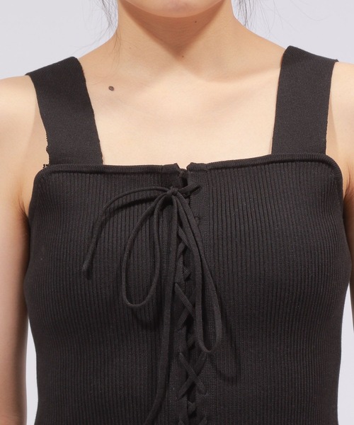 PAGEBOY（ページボーイ）の「レースアップショートタンク（タンクトップ・レディース・ベージュ/ターコイズブルー/オフホワイト/ブラック/チェリーピンク/パープル系その他・FREE）」の19枚目の写真