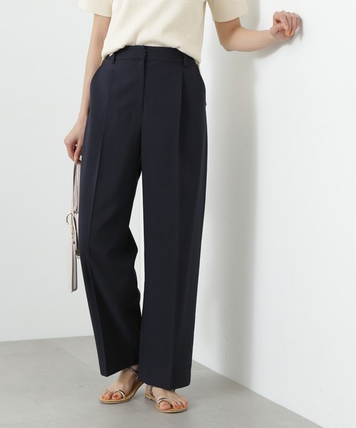 N.（N. Natural Beauty Basic）（エヌエヌナチュラルビューティーベーシック）の「◆【S Size Line】マットウースストレッチストレートパンツ（スラックス・レディース・ベージュ/ネイビー/グレー/イエロー/ブラック・SMALL/MEDIUM）」の4枚目の写真