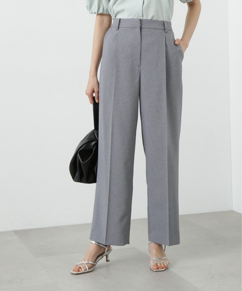 N.（N. Natural Beauty Basic）（エヌエヌナチュラルビューティーベーシック）の「◆【S Size Line】マットウースストレッチストレートパンツ（スラックス・レディース・ベージュ/ネイビー/グレー/イエロー/ブラック・SMALL/MEDIUM）」の2枚目の写真