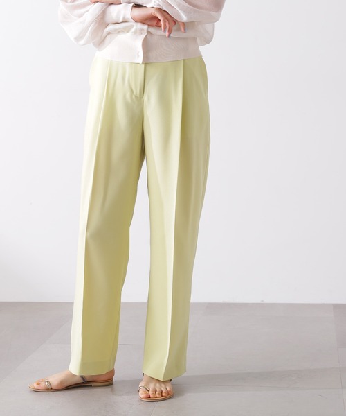 N.（N. Natural Beauty Basic）（エヌエヌナチュラルビューティーベーシック）の「◆【S Size Line】マットウースストレッチストレートパンツ（スラックス・レディース・ベージュ/ネイビー/グレー/イエロー/ブラック・SMALL/MEDIUM）」の5枚目の写真