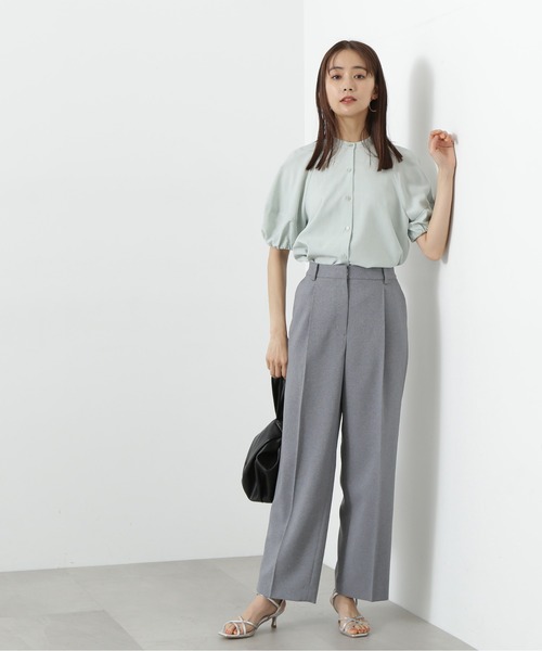 N.（N. Natural Beauty Basic）（エヌエヌナチュラルビューティーベーシック）の「◆【S Size Line】マットウースストレッチストレートパンツ（スラックス・レディース・ベージュ/ネイビー/グレー/イエロー/ブラック・SMALL/MEDIUM）」の8枚目の写真