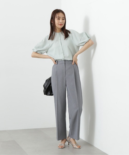 N.（N. Natural Beauty Basic）（エヌエヌナチュラルビューティーベーシック）の「◆【S Size Line】マットウースストレッチストレートパンツ（スラックス・レディース・ベージュ/ネイビー/グレー/イエロー/ブラック・SMALL/MEDIUM）」の9枚目の写真