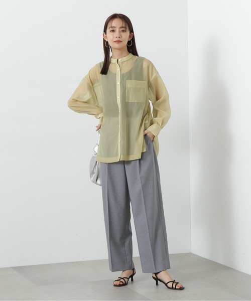 N.（N. Natural Beauty Basic）（エヌエヌナチュラルビューティーベーシック）の「◆【S Size Line】マットウースストレッチストレートパンツ（スラックス・レディース・ベージュ/ネイビー/グレー/イエロー/ブラック・SMALL/MEDIUM）」の16枚目の写真