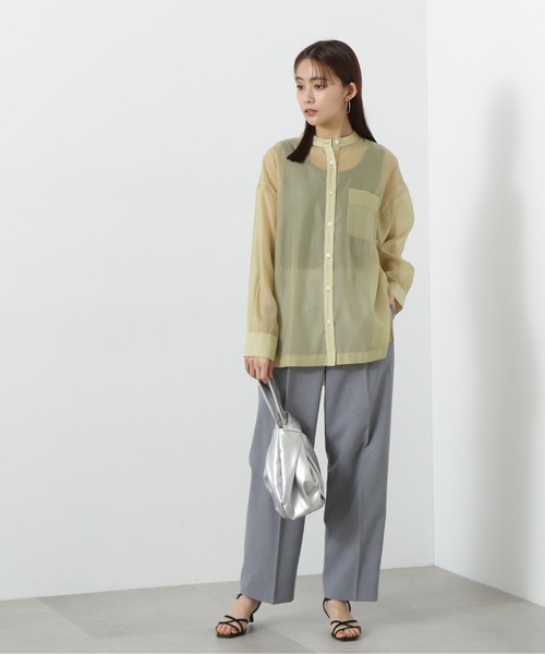 N.（N. Natural Beauty Basic）（エヌエヌナチュラルビューティーベーシック）の「◆【S Size Line】マットウースストレッチストレートパンツ（スラックス・レディース・ベージュ/ネイビー/グレー/イエロー/ブラック・SMALL/MEDIUM）」の17枚目の写真