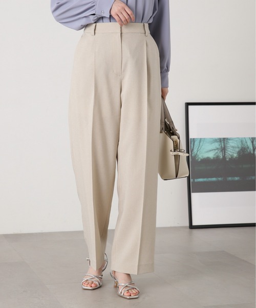 N.（N. Natural Beauty Basic）（エヌエヌナチュラルビューティーベーシック）の「◆【S Size Line】マットウースストレッチストレートパンツ（スラックス・レディース・ベージュ/ネイビー/グレー/イエロー/ブラック・SMALL/MEDIUM）」の18枚目の写真