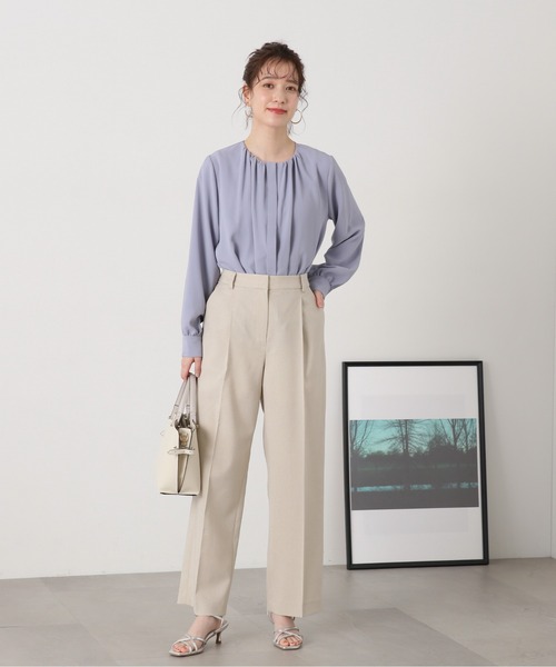 N.（N. Natural Beauty Basic）（エヌエヌナチュラルビューティーベーシック）の「◆【S Size Line】マットウースストレッチストレートパンツ（スラックス・レディース・ベージュ/ネイビー/グレー/イエロー/ブラック・SMALL/MEDIUM）」の19枚目の写真