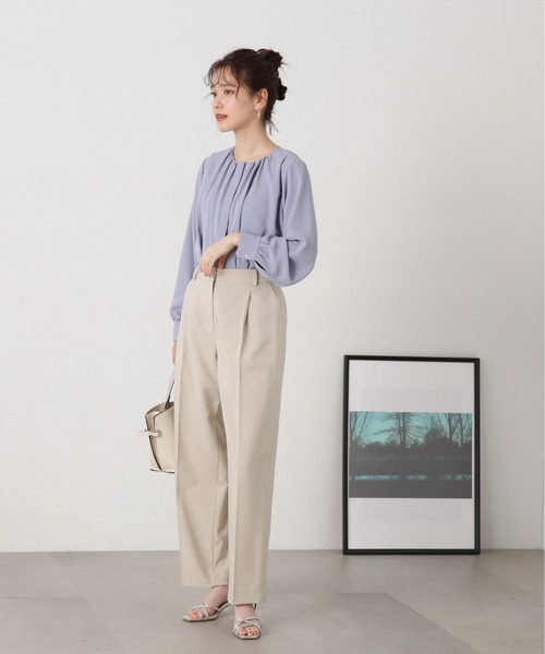 N.（N. Natural Beauty Basic）（エヌエヌナチュラルビューティーベーシック）の「◆【S Size Line】マットウースストレッチストレートパンツ（スラックス・レディース・ベージュ/ネイビー/グレー/イエロー/ブラック・SMALL/MEDIUM）」の21枚目の写真