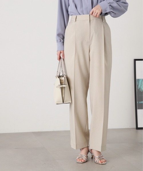 N.（N. Natural Beauty Basic）（エヌエヌナチュラルビューティーベーシック）の「◆【S Size Line】マットウースストレッチストレートパンツ（スラックス・レディース・ベージュ/ネイビー/グレー/イエロー/ブラック・SMALL/MEDIUM）」の22枚目の写真