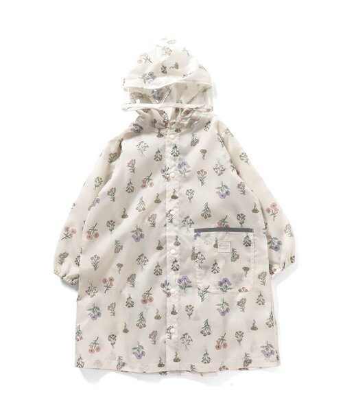 apres les cours(アプレレクール)の「GIRLSランドコート(花・いちご)(レインコート/ポンチョ・キッズ・ラベンダー/アイボリー・110/120/130/100)」の9枚目の写真