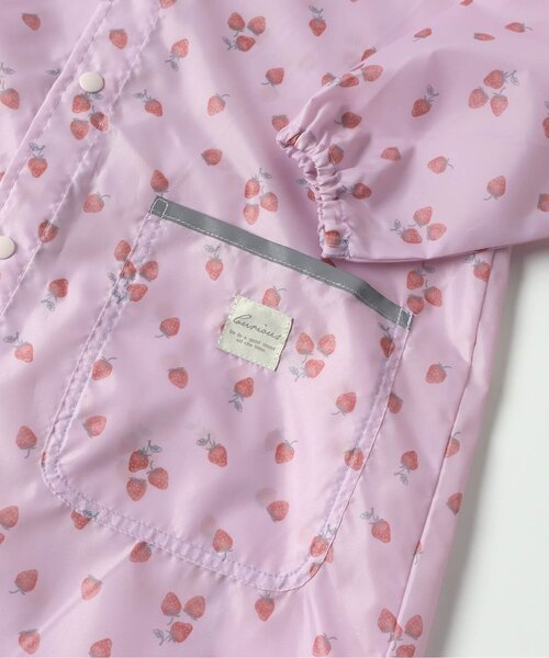 apres les cours(アプレレクール)の「GIRLSランドコート(花・いちご)(レインコート/ポンチョ・キッズ・ラベンダー/アイボリー・110/120/130/100)」の20枚目の写真