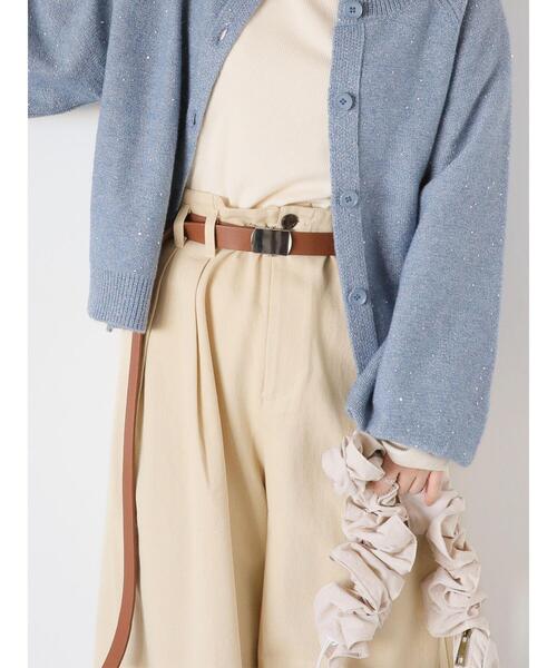 ehka sopo（エヘカソポ）の「エコレザーガチャベルト（ベルト・レディース・ブラウン/ブラック・F）」の4枚目の写真