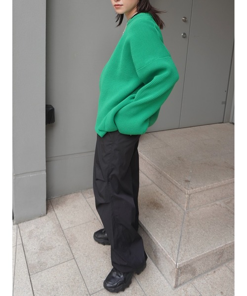 ENCIRCLE（エンサークル）の「【ENCIRCLE/エンサークル】Cindy/シンディ（セーター）（ニット/セーター・レディース・ライトグレー/ライム/ブラック・FREE）」の6枚目の写真