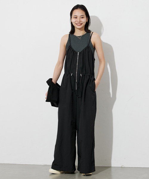 JOURNAL STANDARD(ジャーナルスタンダード)の「タスランウェザーユーティリティサロペット(サロペット/オーバーオール・レディース・ブラック/アイボリー・FREE)」の2枚目の写真