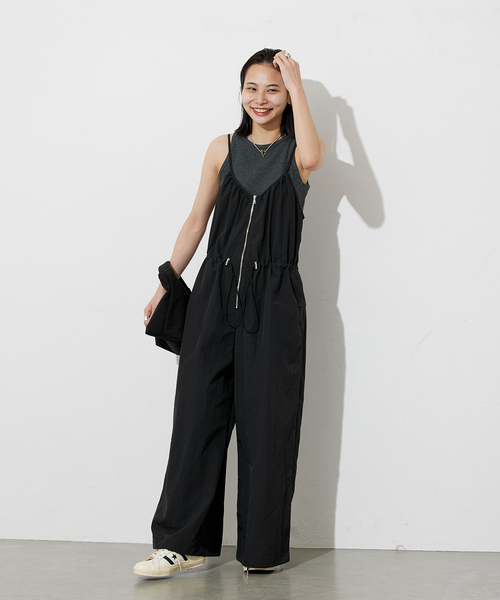 JOURNAL STANDARD(ジャーナルスタンダード)の「タスランウェザーユーティリティサロペット(サロペット/オーバーオール・レディース・ブラック/アイボリー・FREE)」の3枚目の写真