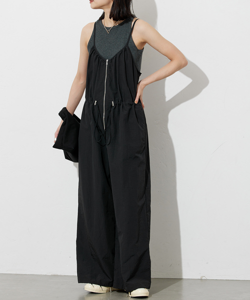 JOURNAL STANDARD(ジャーナルスタンダード)の「タスランウェザーユーティリティサロペット(サロペット/オーバーオール・レディース・ブラック/アイボリー・FREE)」の6枚目の写真